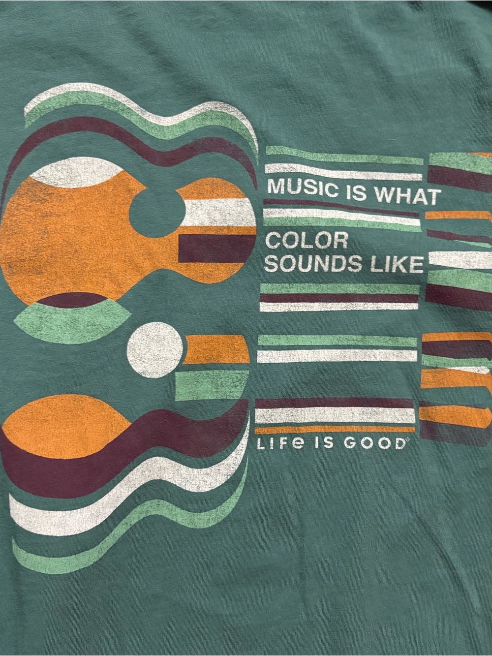 Life is Good Music Guitar Color Long Sleeved Shirt Men’s XL - Picture 9 of 9